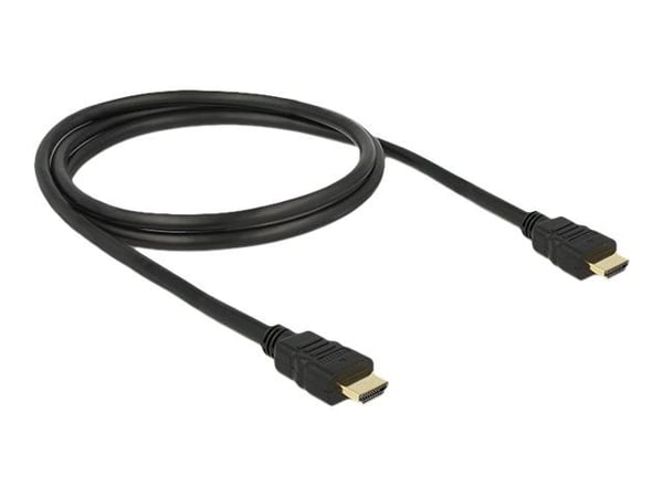 DeLock - Video/lyd/nettverkskabel - HDMI - 28 AWG - HDMI, 19-pinners (M) - HDMI, 19-pinners (M) - 1 m - Svart (84752)
