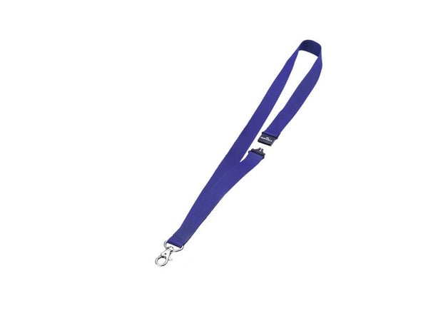 Keyhanger tekstilhalsbånd Durable 20 mm blå - (10 stk.)