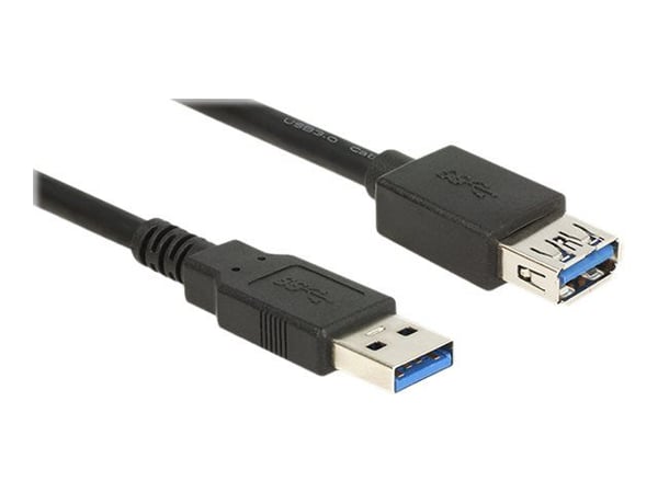 Delock Extension cable USB 3.0 - USB-forlengelseskabel - USB-type A (hann) til USB-type A (hunn) - USB 3.0 - 2 m - svart