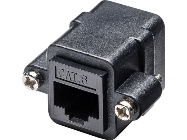 Goobay 81365, 2x RJ-45, Sort, Hunkjønn, Rett, Polykarbonat (PC), Cat6