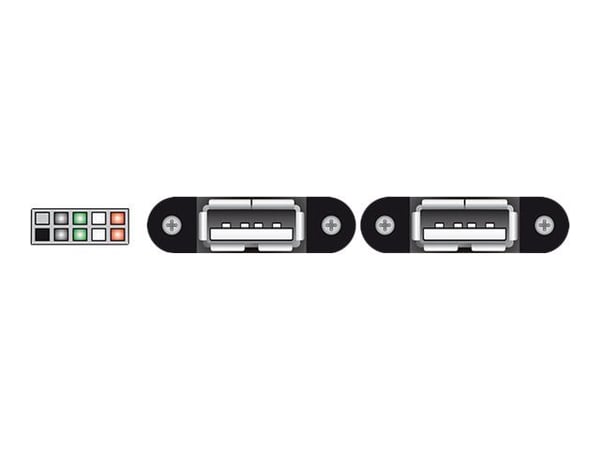 Delock - Intern-til-ekstern USB-kabel - 10-pins USB-kontakt (hunn) til USB (hunn) - 25 cm - svart
