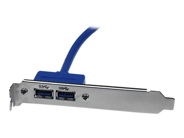 Startech.com 2 Port USB 3.0 A Buchse Slotblech Adapter - USB-Konsole - 9-polig USB Typ A (W) - 20 PIN IDC (W) - 50 cm (USB / USB 2.0 / USB 3.0) - B...