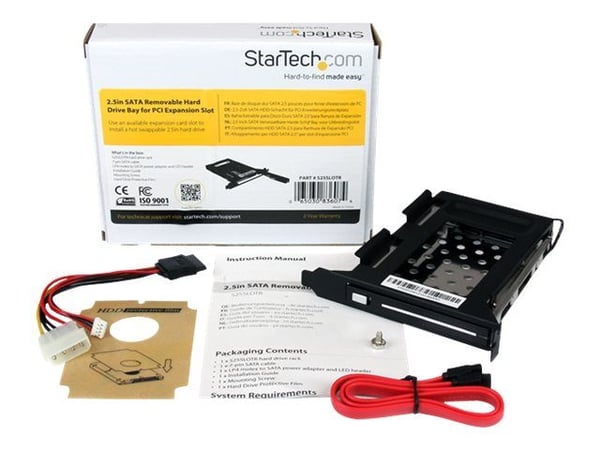 StarTech.com 2.5in SATA Removable Hard Drive Bay for PC Expansion Slot - Storage bay adapter - musta - S25SLOTR - Ramme - lajittelu