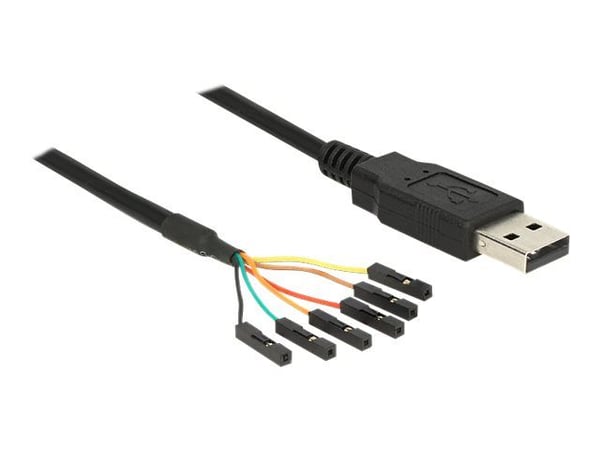 Delock Converter USB 2.0 > Serial-TTL 6 pin pin header connector individually 1.8 m (3.3 V) - Seriell adapter - USB - serie