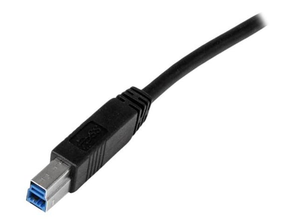 StarTech 2m 6 ft Certified SuperSpeed USB 3.0 A to B Cable Cord - USB 3 Cable - 1x USB 3.0 A (M), 1x USB 3.0 B (M) - 2 meter, Black (USB3CAB2M) - U...