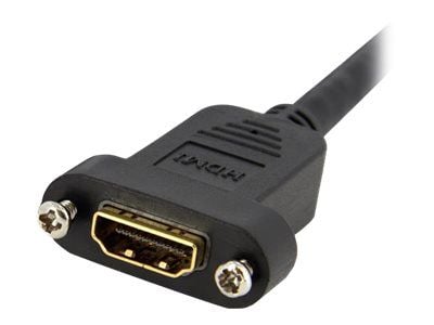 Startech 3ft HDMI Female to Male Adapter, 4K High Speed Panel Mount HDMI Cable, 4K 30Hz UHD HDMI, 10.2 Gbps Bandwdith, 4K HDMI 1.4 Video, HDCP 1.4,...