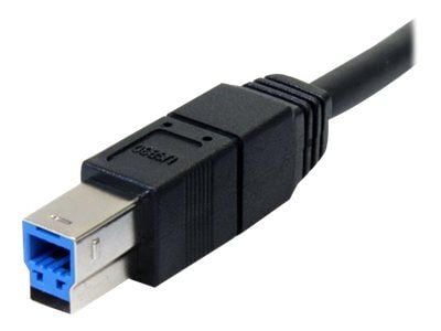 StarTech.com 3m Black SuperSpeed USB 3.0 Cable A to B M/M - USB-kaapeli - USB Type B (han) til USB Type A (han) - USB 3.0 - 3 m - formet - lajittelu