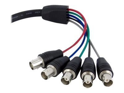StarTech.com 1 ft. (0.3 m) VGA to BNC Cable - HD15 VGA to 5 BNC - Male/Female - BNC Cable (VGABNCMF1) - VGA-kabel - BNC (hona) till HD-15 (VGA) (ha...