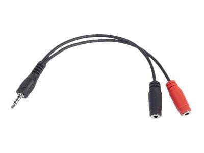 Cablexpert - Äänisovitin - stereo-minijakki naaras - 4-napainen ministik uros - 20 cm