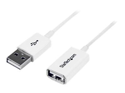 StarTech.com 3m White USB 2.0 Extension Cable Cord - A to A - USB Male to Female Cable - 1x USB A (M), 1x USB A (F) - White, 3 meter (USBEXTPAA3MW)...