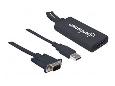 Manhattan 152426, 1 m, USB Type-A + VGA (D-Sub), HDMI, Hankjønn, Hunkjønn, Rett