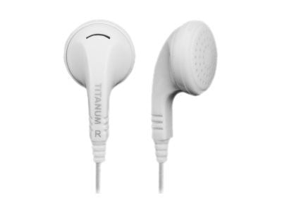Titanum TH108W - Ørepropper - ørepropp - kablet - 3,5 mm jakk - hvit