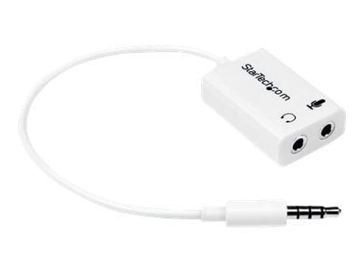 StarTech.com 4-posisjons mikrofon- og hodetelefonsplitter 3,5 mm 4-pinners / 4-polet mikrofon- og lydsplitterkabel (MUYHSMFFADW) - Splitter for hod...