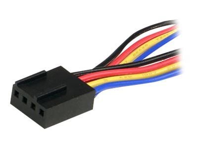 StarTech 12in 4 Pin Fan Power Splitter Cable - F/M - 1ft Fan Y Cable - 1ft 4-pin Fan Splitter Cable (FAN4SPLIT12) - Viftestrømsplitter - 4-pins PWM...