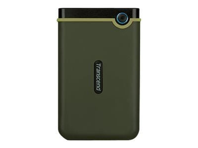 Transcend StoreJet 25M3 - Hårddisk - 2 TB - extern (portabel) - 2.5" - USB 3.1 Gen 1 - 256 bitars AES - militärgrön