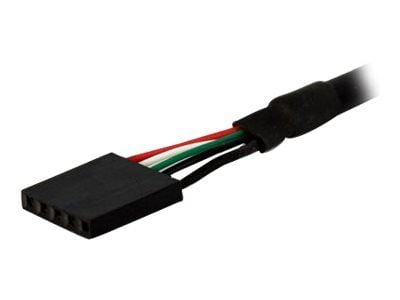 StarTech 3 ft Panel Mount USB A to Motherboard Header Cable F/F - Intern-til-ekstern USB-kabel - 5-pins USB 2.0-hode (hunn) til USB (hunn) - 90 cm ...
