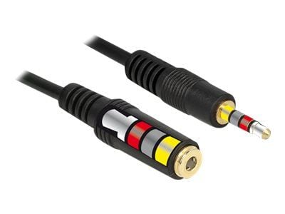 DeLOCK 84667, 3.5mm, Uros, 3.5mm, Naaras, 2 m, Musta
