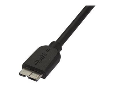StarTech 15cm 6in Short Slim USB 3.0 A to Micro B Cable M/M - Mobile Charge Sync USB 3.0 Micro B Cable for Smartphones and Tablets (USB3AUB15CMS) -...