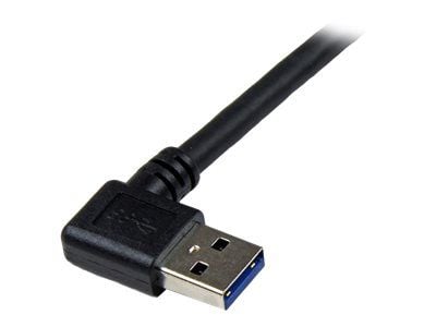 StarTech 1m Black SuperSpeed USB 3.0 Cable - Right Angle A to B - 3 ft USB 3 Cable - Right Angle USB 3.0 A (M) to USB 3.0 B (M) (USB3SAB1MRA) - USB...