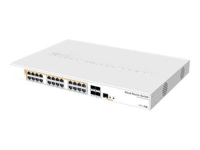 MikroTik Cloud Router Switch CRS328-24P-4S+RM - Kytkin - L3 - Administreret - 24 x 10/100/1000 (PoE) + 4 x 10 Gigabit SFP+ - monterbar på stativ - ...