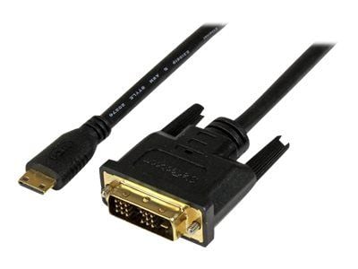 Startech 2m Mini HDMI to DVI-D Cable - M/M - 2 meter Mini HDMI to DVI Cable - 19 pin HDMI (C) Male to DVI-D Male - 1920x1200 Video (HDCDVIMM2M) - A...