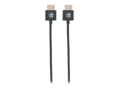 Manhattan 394376, 3 m, HDMI Type A (Standard), HDMI Type A (Standard), 3D, 18 Gbit/sek., Svart