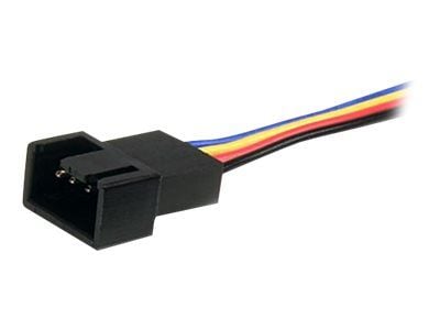 StarTech 12in 4 Pin Fan Power Splitter Cable - F/M - 1ft Fan Y Cable - 1ft 4-pin Fan Splitter Cable (FAN4SPLIT12) - Viftestrømsplitter - 4-pins PWM...