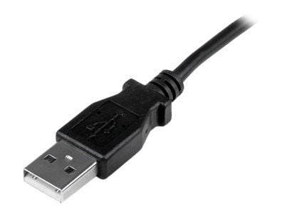 StarTech 1m Mini USB Cable Cord - A to Up Angle Mini B - Up Angled Mini USB Cable - 1x USB A (M), 1x USB Mini B (M) - Black (USBAMB1MU) - USB-kabel...