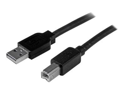 StarTech 15m / 50 ft Active USB 2.0 A to B Cable - Long 15 m USB Cable - 50 ft USB Printer Cable - 1x USB A (M), 1x USB B (M) - Black (USB2HAB50AC)...