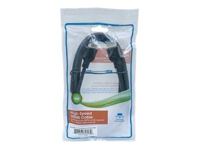 Manhattan 353939, 2 m, HDMI Type A (Standard), HDMI Type A (Standard), 3D, 18 Gbit/sek., Svart