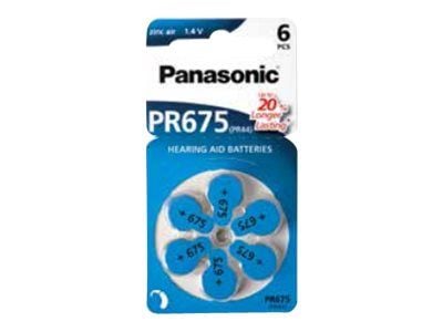 Panasonic PR675 - Akku 6 x PR44 - Sinkki-ilma - 605 mAh