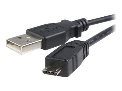 StarTech 0.5m Micro USB Cable A to Micro B - USB-kabel - USB (hann) til Micro-USB type B (hann) - USB 2.0 - 50 cm - svart - for P/N: KITBXAVHDPEU, ...