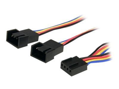 StarTech 12in 4 Pin Fan Power Splitter Cable - F/M - 1ft Fan Y Cable - 1ft 4-pin Fan Splitter Cable (FAN4SPLIT12) - Viftestrømsplitter - 4-pins PWM...