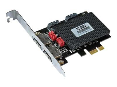 MicroConnect - Kontroller for lagring (RAID) - 2-kanals - SATA 6Gb/s / eSATA 6Gb/s - PCIe 2.0 x1