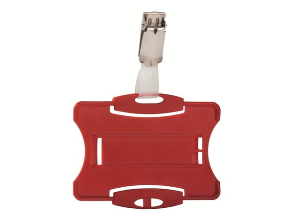 DURABLE - Kortholder - for 54 x 85 mm - klips - rød (en pakke 25)