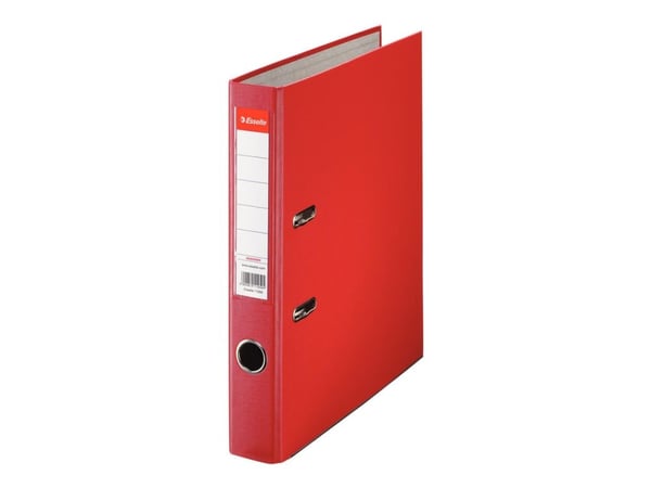 Esselte Economy - Spakbågesfil - ryggbredd: 50 mm - för A4 (210 x 297 mm) - kapacitet: 320 ark - röd