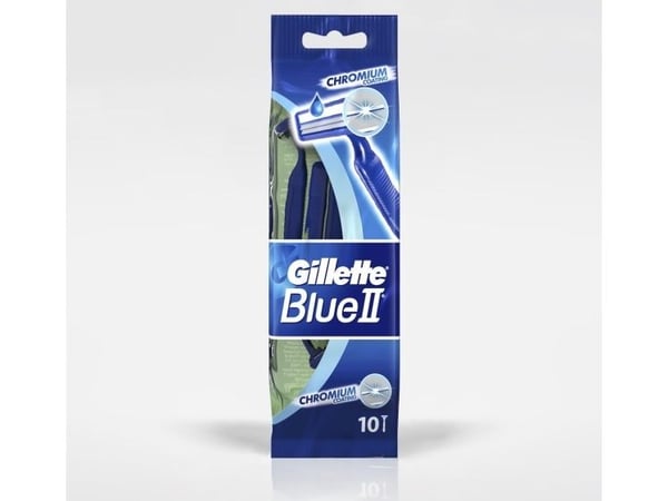 Gillette blue Ii Chromium Kertakäyttöinen parranajokone miehille 10kpl
