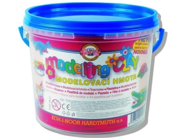 Koh I Noor plastelin i hink 8 färger 700 g (248975)