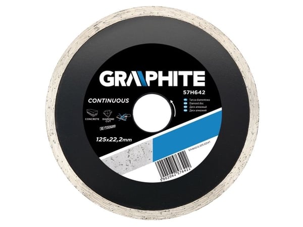 Diamantskive Graphite 57H644 180 mm til betong/stein
