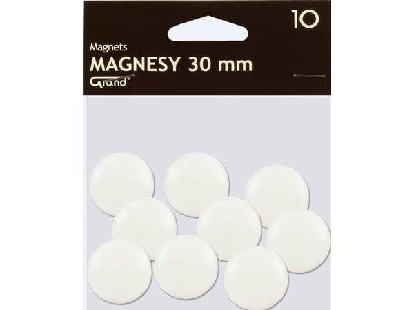 Grand Magnes 30 mm hvit 10 stk GRAND - 190313 Grand Magnes 30 mm hvit 10 stk GRAND - 190313