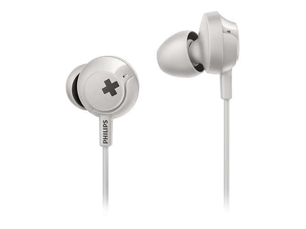 Philips Hodetelefoner med mikrofon SHE4305WT/00, Koblet med ledninger (ikke trådløs), 9 - 23000 Hz, Musikk, 12 g, Hodesett, Hvit