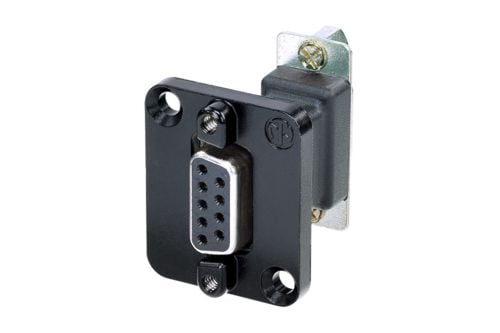 Neutrik NADB9FF-B, VGA, VGA, Musta, Ruostumaton teräs