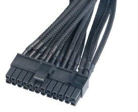 Akasa - Strømforlengelseskabel - 24-pins ATX (hann) til 24-pins ATX (hunn) - 40 cm - maskesvart
