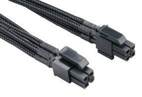 Akasa Flexa P8, 0,4 m, 8-pin(4+4) EPS12V, Hankjønn, Hunkjønn, Sort