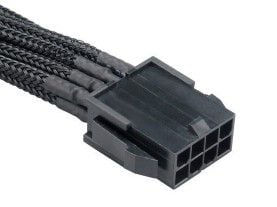 Akasa Flexa P8, 0,4 m, 8-pin(4+4) EPS12V, Hankjønn, Hunkjønn, Sort