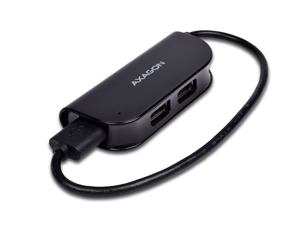 Axagon HUE-X4B, USB 2.0, USB 2.0, 480 Mbit/s, Svart, Plast, 0,2 m