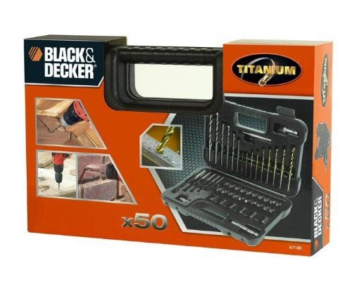 Black & Decker A7188-XJ, Drill, 1 cm, Metall, Tre, 2,5 cm, 50 stykker, 50 stykker