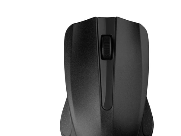 C-TECH WLM-01, Ambidekstriøs, Optisk, RF kabel-fri, 1200 DPI, Sort