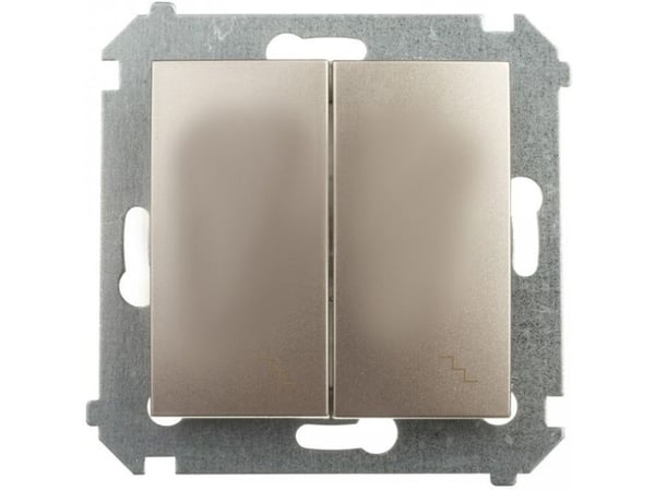 Contact-Simon DW6/2.01/44, muovi, kultainen, IP20, IP44, 250 V, 10 A, 75 mm