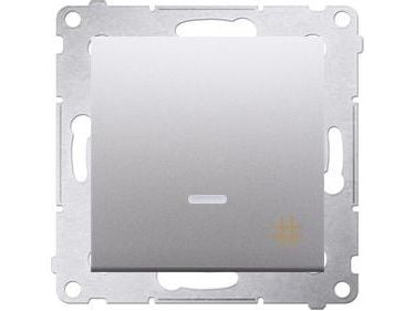 Kontakt-Simon DW7L.01/43, Muovi, Hopea, IP20, IP44, 250 V, 10 A, 75 mm